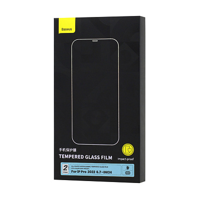 Защитное стекло BASEUS SuperCeramic Dust-proof для Apple iPhone 14 Pro Max (SGBL210302) 2шт 