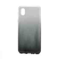 Чехол Fashion с блестками силикон-пластик для Samsung Galaxy A01 Core/M01 Core серебристо-черный