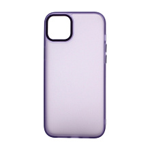 Чехол Metal Frame матовый для Apple iPhone 14 Plus/6.7 (007) фиолетовый