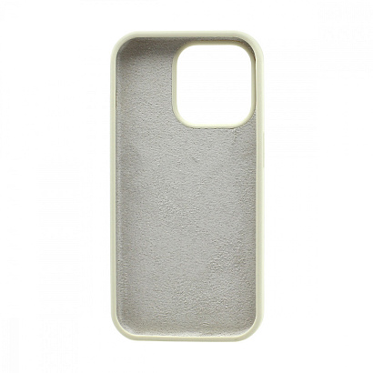 Чехол Silicone Case без лого для Apple iPhone 14 Pro/6.1 (полная защита) (011) бежевый