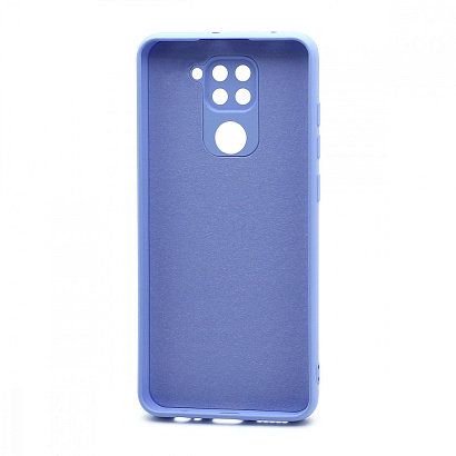 Чехол Silicone Case NEW ERA (накладка/силикон) для Xiaomi Redmi Note 9 голубой