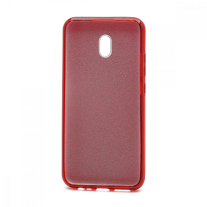 Чехол Fashion с блестками силикон-пластик для Xiaomi Redmi 8A красный