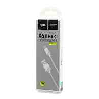 Кабель USB - Type-C HOCO X5 "Bamboo" (3А, 100см) белый