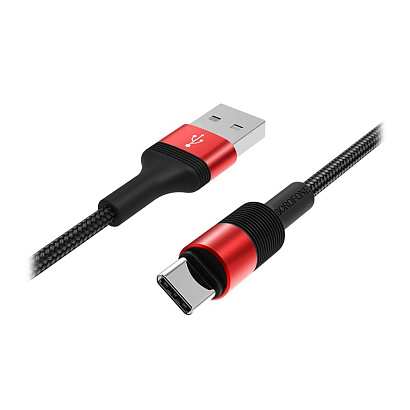 Кабель USB - Type-C Borofone BX21 "Outstanding" (3А, 100см) красный