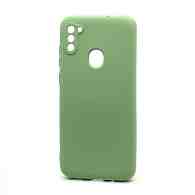 Чехол Silicone Case NEW ERA (накладка/силикон) для Samsung Galaxy A11/M11 зеленый