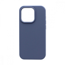 Чехол Silicone Case без лого для Apple iPhone 14 Pro/6.1 (полная защита) (046) синий