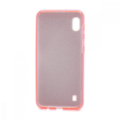 Чехол Fashion с блестками силикон-пластик для Samsung Galaxy A10 розовый