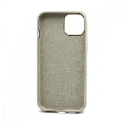 Чехол Silicone Case без лого для Apple iPhone 13/6.1 (полная защита) (010) светло серый