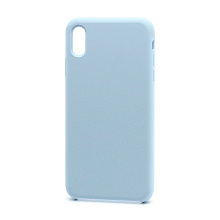 Чехол Silicone Case без лого для Apple iPhone XS Max (044) светло голуб