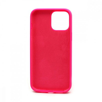 Чехол Silicone Case без лого для Apple iPhone 13 Pro Max/6.7 (полная защита) (047) ярко розовый