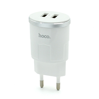 СЗУ с выходом USB Hoco C38A (2.4A/2USB) белое