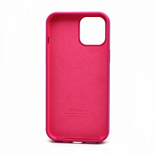 Чехол Silicone Case с лого для Apple iPhone 12 Pro Max/6.7 (полная защита) (054) темно розовый