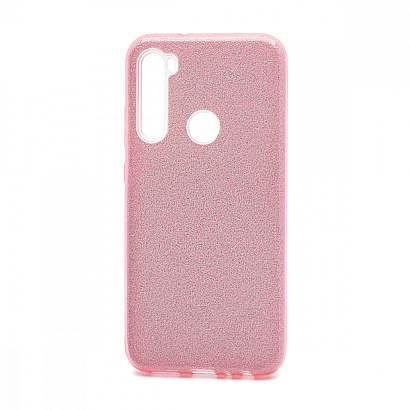 Чехол Fashion с блестками силикон-пластик для Xiaomi Redmi Note 8 розовый