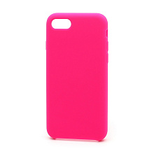 Чехол Silicone Case без лого для Apple iPhone 7/8/SE 2020 (047) ярко розовый
