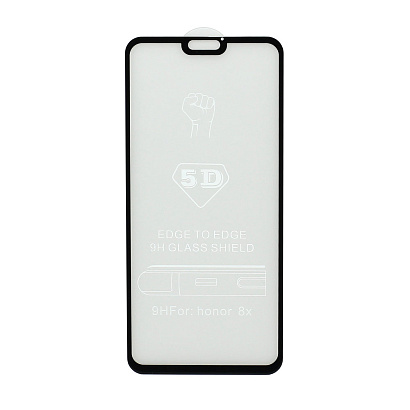 Защитное стекло 6D (T.M) для Huawei Honor 8X черное тех. пак