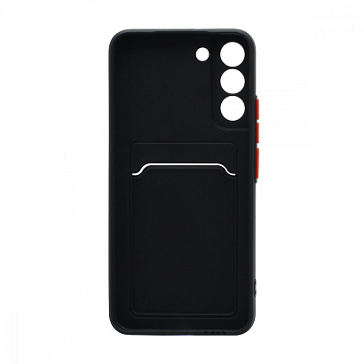 Чехол с кармашком и цветными кнопками для Samsung S22 Plus (006) черный