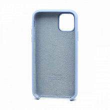 Чехол Silicone Case с лого для Apple iPhone 11/6.1 (005) голубой
