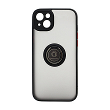 Чехол Shockproof Ring для Apple iPhone 14 Plus/6.7 (003) черно-красный