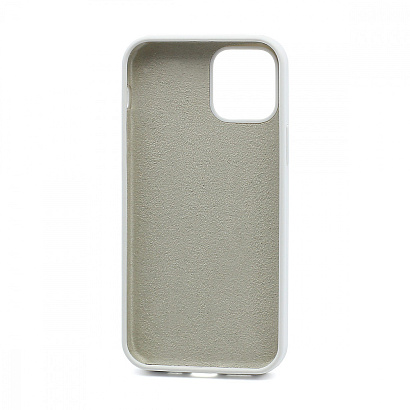 Чехол Silicone Case без лого для Apple iPhone 12/12 Pro/6.1 (полная защита) (009) белый