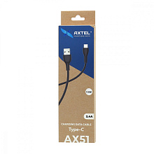Кабель USB - Type-C Axtel AX51 (25см) черный