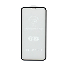 Защитное стекло 6D Premium для Apple iPhone 11/XR черное тех. пак