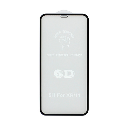 Защитное стекло 6D Premium для Apple iPhone 11/XR черное тех. пак