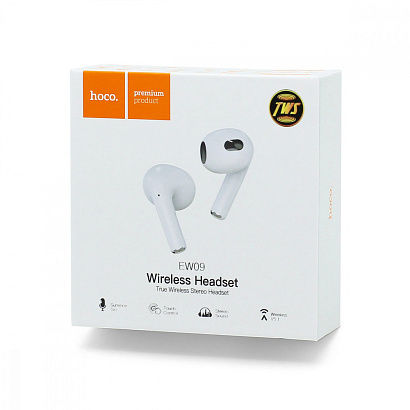 Наушники с микрофоном Bluetooth Hoco EW09 TWS белые
