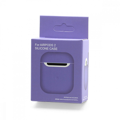 Чехол для наушников AirPods 2 Silicone Case (015) светло-фиолетовый