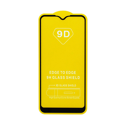 Защитное стекло Full Glass для Samsung Galaxy A01 (A015) черное (Full GC) тех. пак