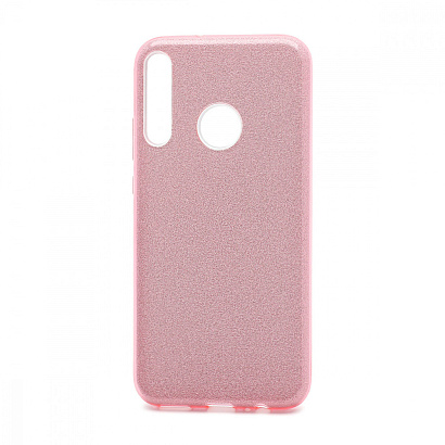 Чехол Fashion с блестками силикон-пластик для Huawei Honor 9C/P40 Lite E розовый