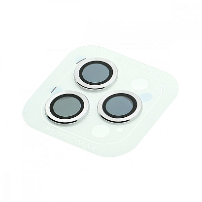 Защитное стекло на камеру для Apple iPhone 12 Pro Max (008) серебристое