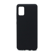 Чехол Silicone Cover Color для Samsung Galaxy A51 (003) черный полная защита 