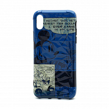 Чехол Water Print волнистый (накладка/силикон) для Apple iPhone X/XS (022)