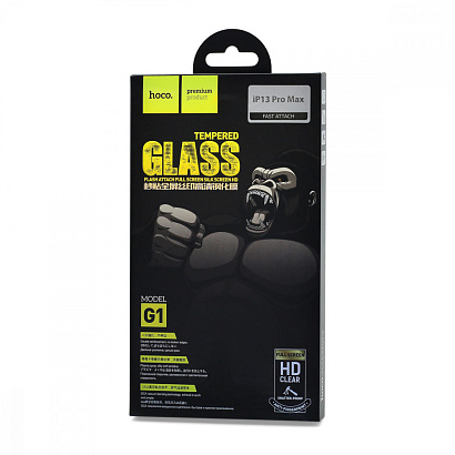Защитное стекло HOCO G1 Flash Attach Full Screen для Apple iPhone 13 Pro Max/14 Plus/6.7 черное