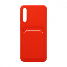 Чехол с кармашком и цветными кнопками для Samsung A50/A30S/A50S (010) красный