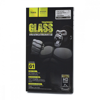 Защитное стекло HOCO G1 Flash Attach Full Screen для Apple iPhone 11/XR черное