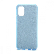 Чехол Fashion с блестками силикон-пластик для Samsung Galaxy A31 голубой