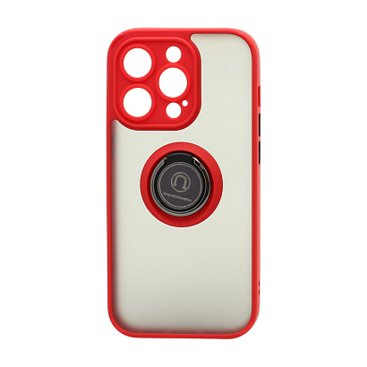 Чехол Shockproof Ring для Apple iPhone 14 Pro/6.1 (002) красно-черный