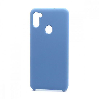 Чехол Silicone Cover Color для Samsung Galaxy A11/M11 (010) синий