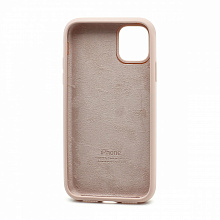 Чехол Silicone Case с лого для Apple iPhone 11/6.1 (полная защита) (019) розовый