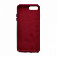 Чехол Silicone Case с лого для Apple iPhone 7/8Plus (полная защита) (052) бордовый