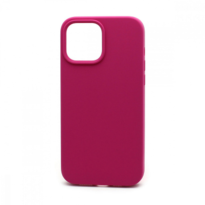 Чехол Silicone Case без лого для Apple iPhone 13 Pro Max/6.7 (полная защита) (054) темно розовый