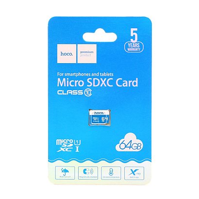 Карта памяти MicroSDXC Hoco 64GB Class 10 без адаптера