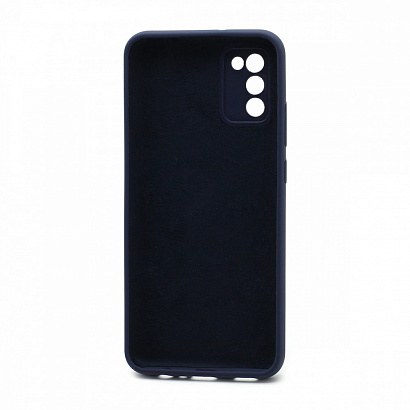 Чехол Silicone Cover Color для Samsung Galaxy A02S/M02S/A03S (008) темно-синий полная защита 