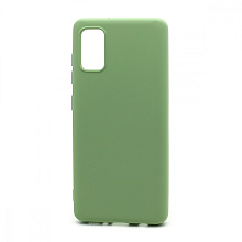 Чехол Silicone Case NEW ERA (накладка/силикон) для Samsung Galaxy A41 зеленый