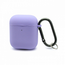 Чехол для наушников AirPods 2 Silicone Case Premium светло-фиолетовый
