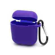 Чехол-кейс для наушников Pod Pocket силиконовый с карабином светло-фиолетовый