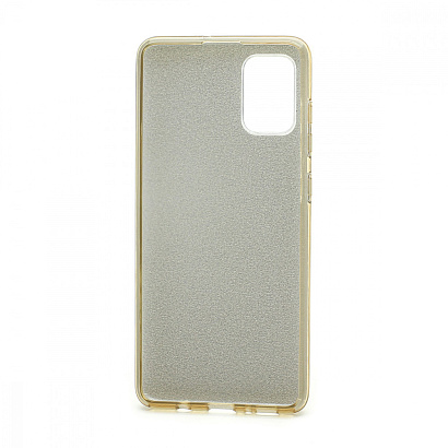 Чехол Fashion с блестками силикон-пластик для Samsung Galaxy A71 золотистый