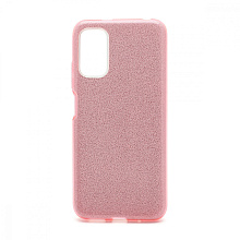 Чехол Fashion с блестками силикон-пластик для Xiaomi Redmi Note 10T розовый