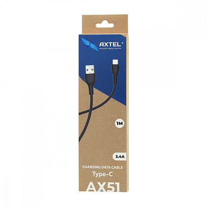Кабель USB - Type-C Axtel AX51 (100см) черный